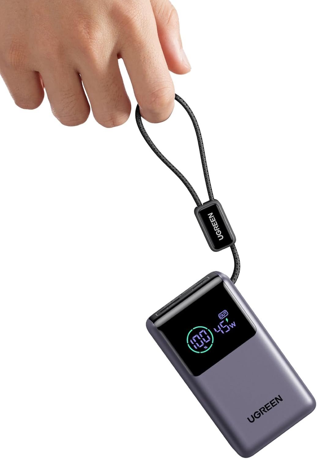 UGREEN Nexode Pro Power Bank 10000mAh 45W with Built-in Cable