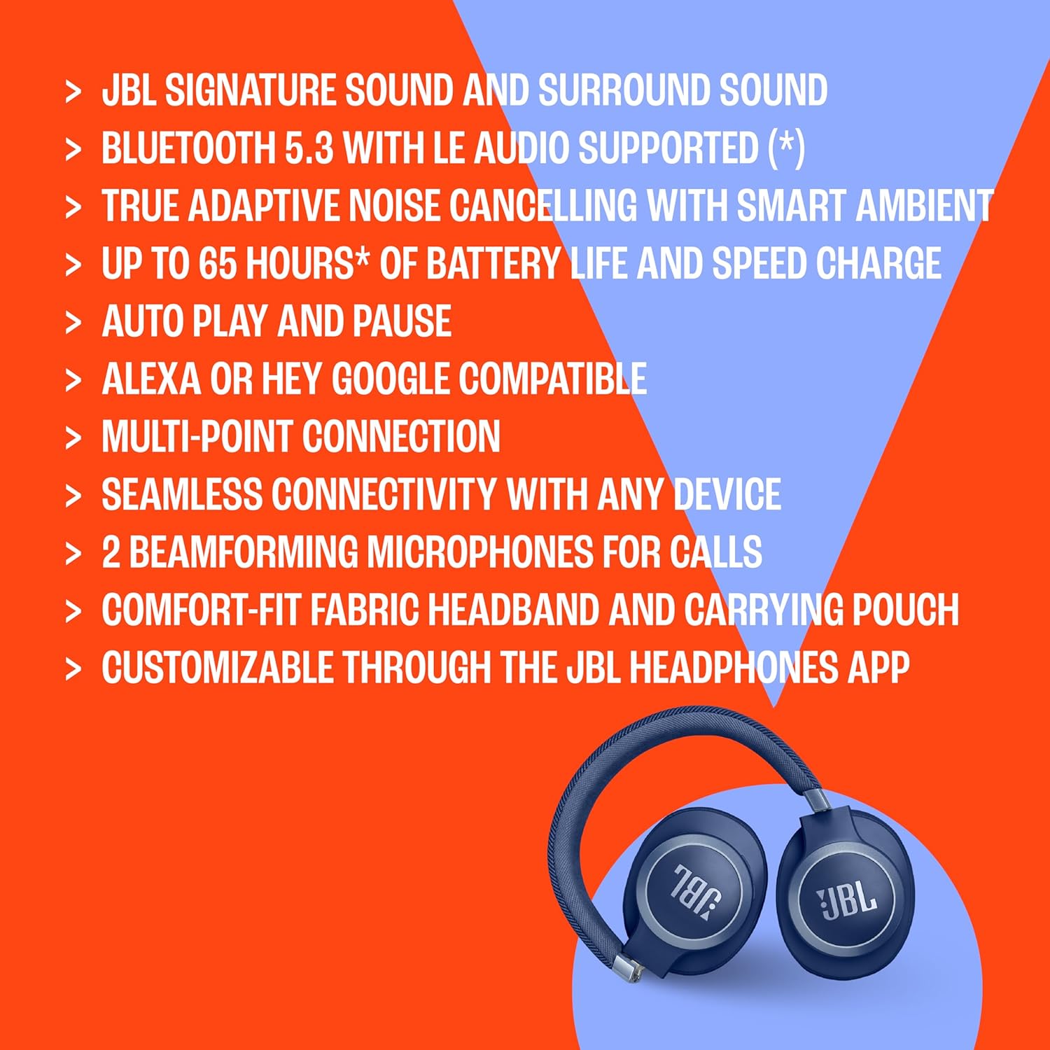 JBL LIVE 770NC Noise Cancelling Headphones