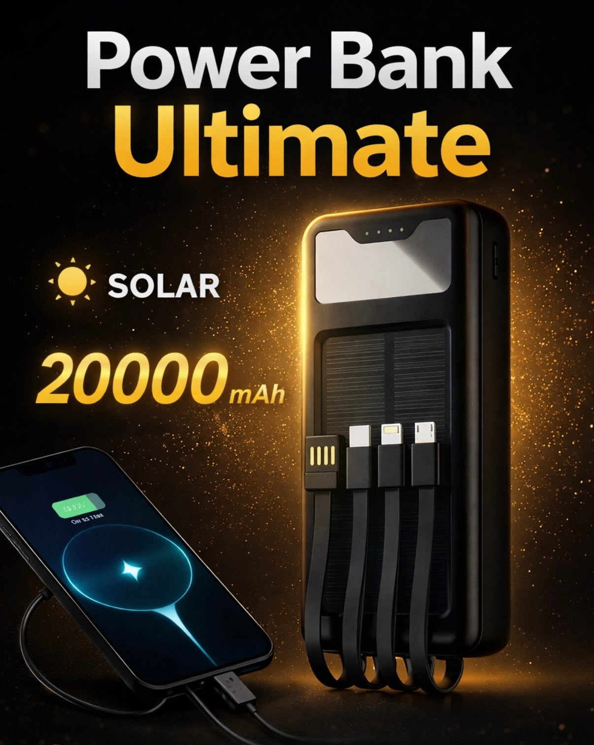 Emergency Solar Powerbank 20,000 mAh