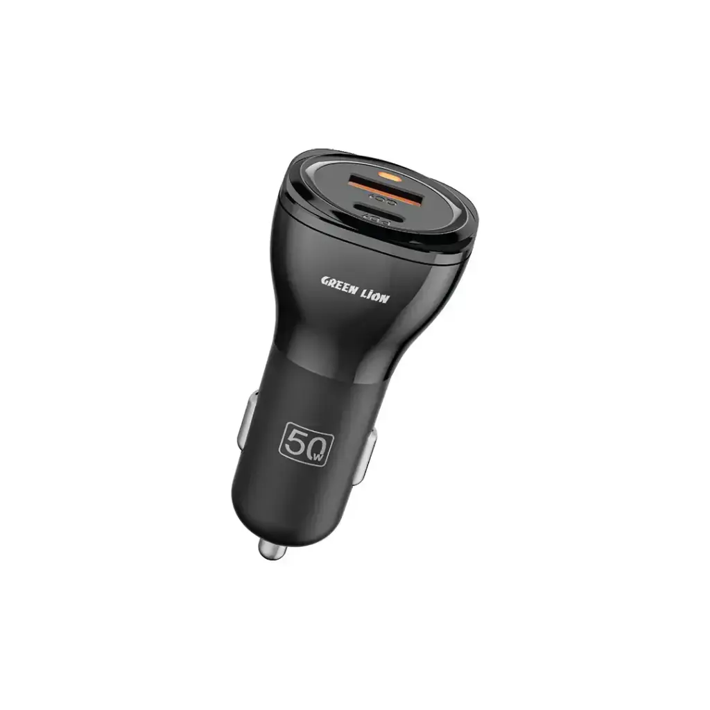 Green Lion Dual-Port 50W Car Charger + Cable
