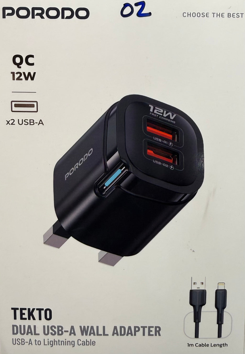 Porodo CHARGER + CABLE ( 2 YEAR WARRANTY )