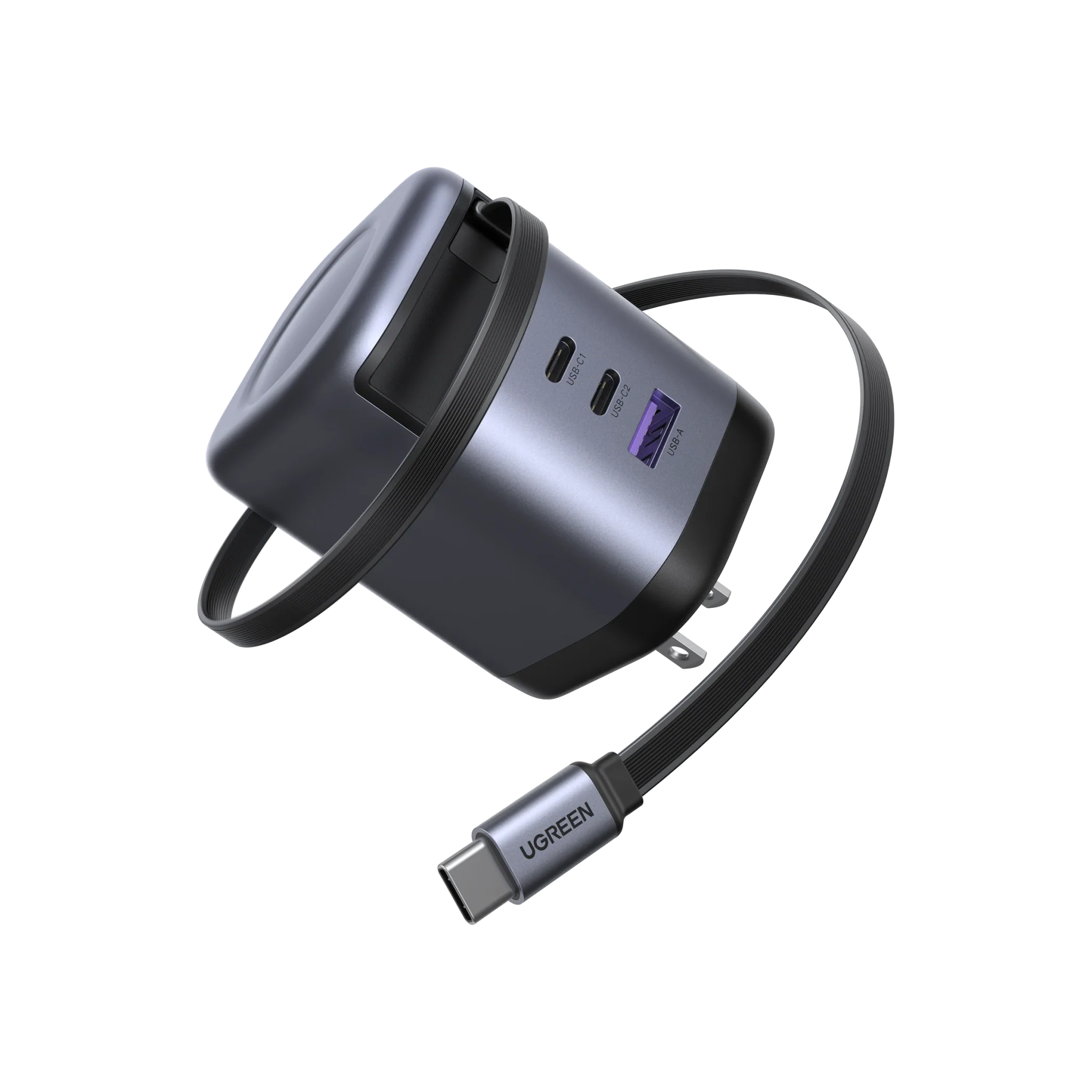 UGREEN 100W Charger with Retractable USB-C Cable