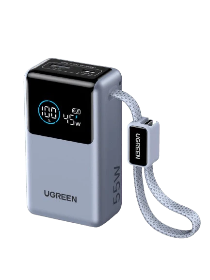 UGREEN Nexode Pro Power Bank 10000mAh 45W with Built-in Cable